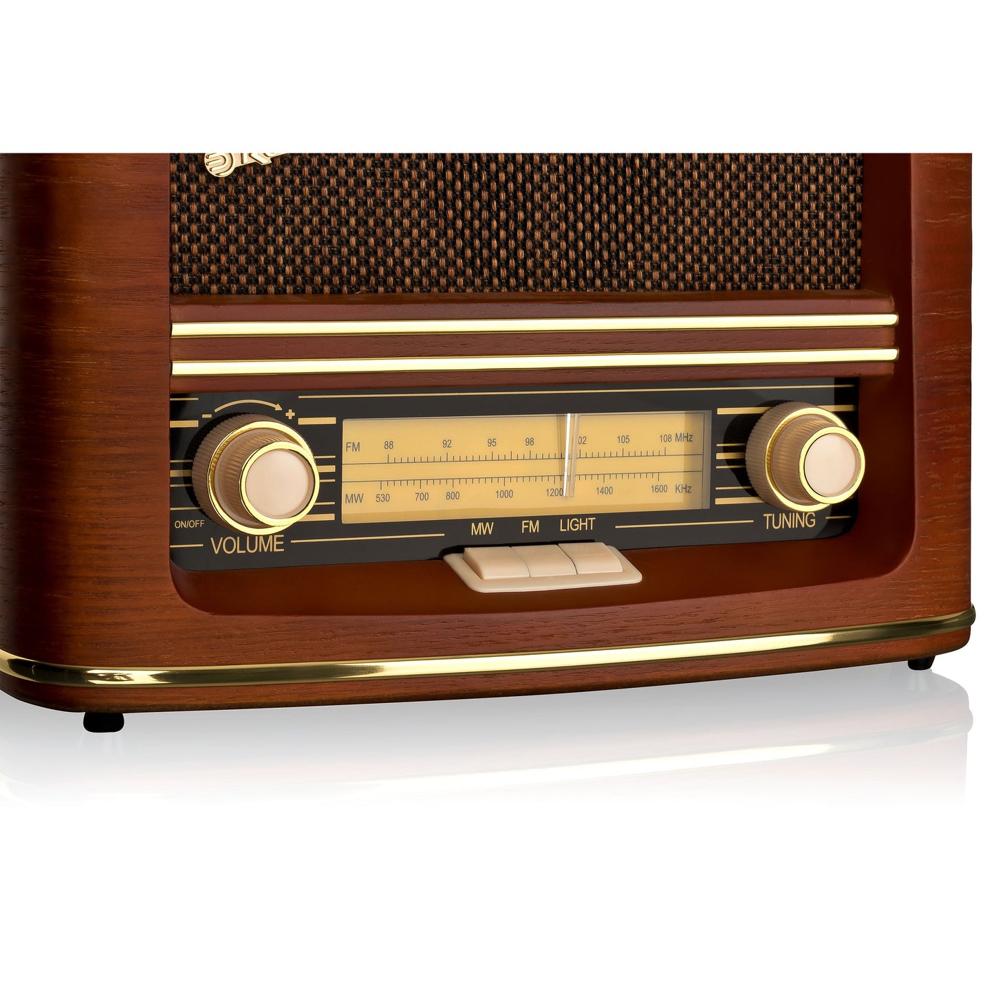 Rádio Roadstar HRA1500/N | FM/MW, Analógico, Madeira
