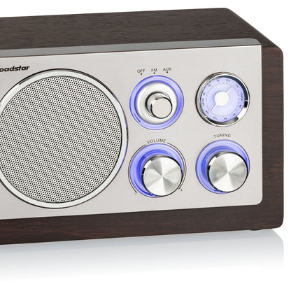 Rádio Roadstar HRA1245NWD | FM, AUX, Madeira