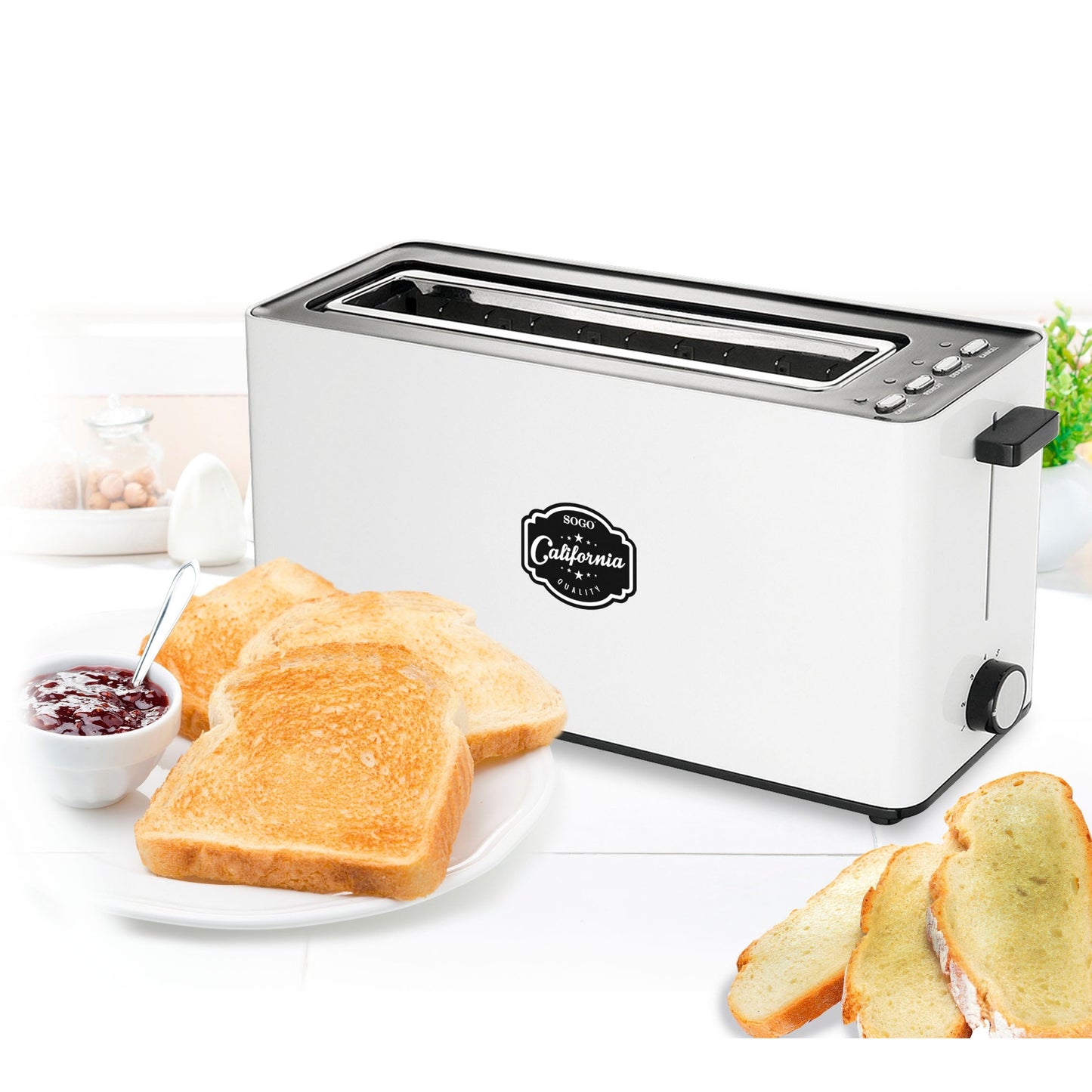 Torradeira Sogo TOSSS5435 | Long Slot, 900W, Descongelar