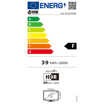 TV Vox 40GOF080B | 40", LED, Full HD, Google TV