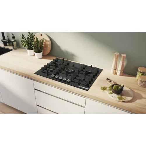 Placa a Gás BOSCH PPQ7A6I40 | 5 Queimadores, Vidro Preto, 75cm
