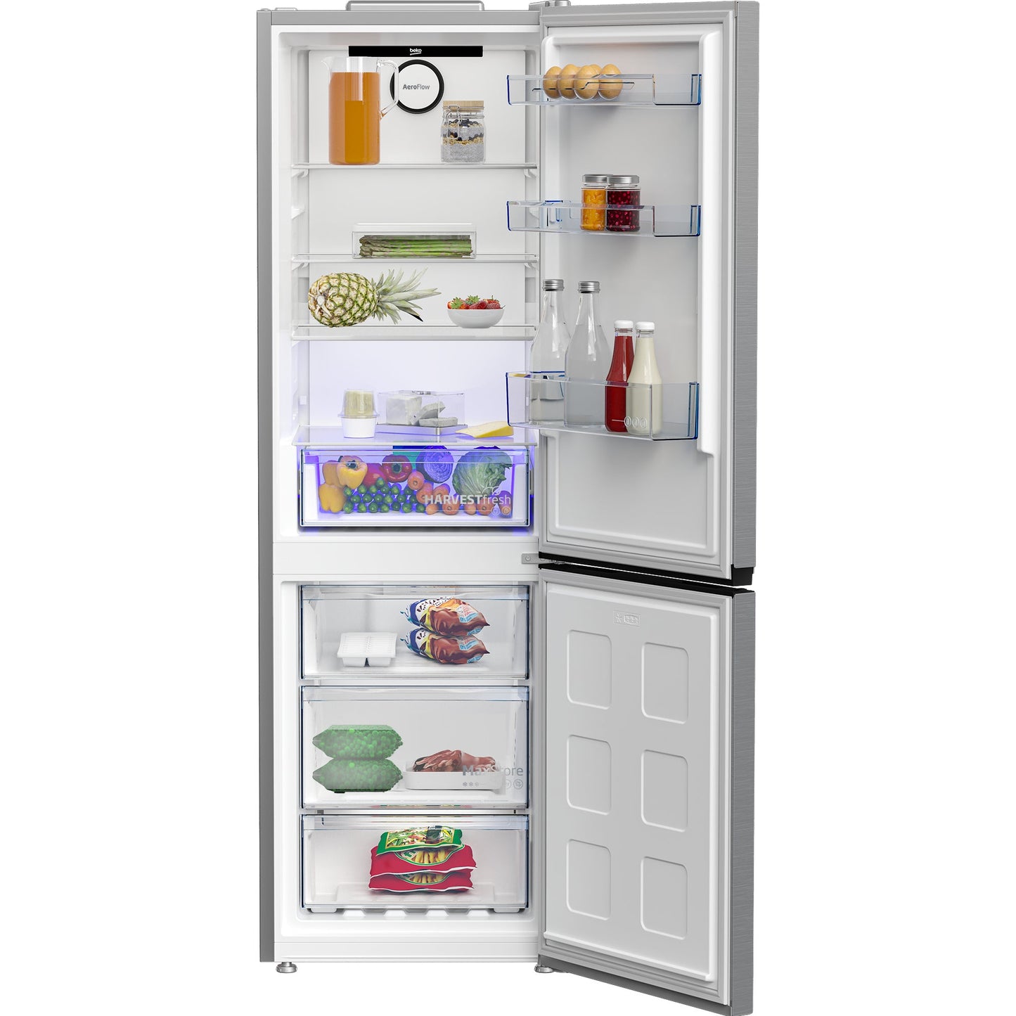 Frigorífico Combinado Beko B3RCNE364HXB | 366L, Classe E, Inox