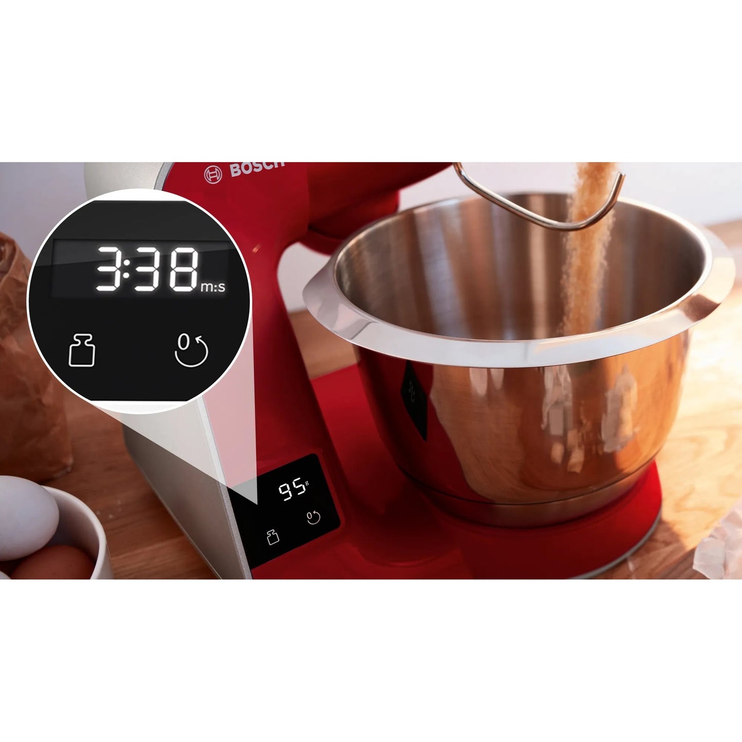 Robot Bosch MUM5X720 | 1000W, 7 Velocidades, Taça 3.9L, Balança e Temporizador