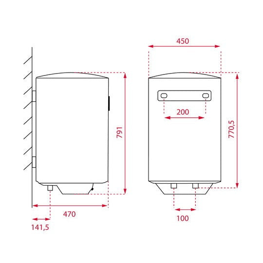 Termoacumulador TEKA EWH 80 VE-D 80L | 80L, 1500W, Classe B
