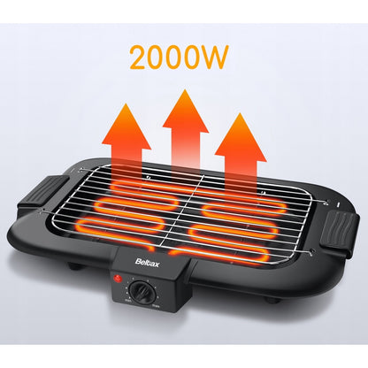 Grelhador Beltax BBQ 3620 | 2000W, Termostato, Interior/Exterior
