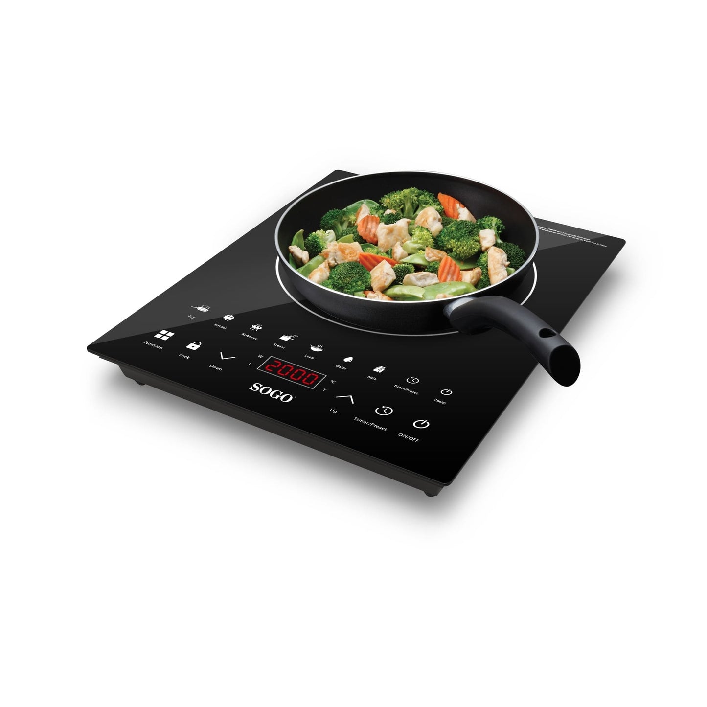 Placa Elétrica Sogo COCSS10245 | Indução, 1 zona, 2000W, 30cm