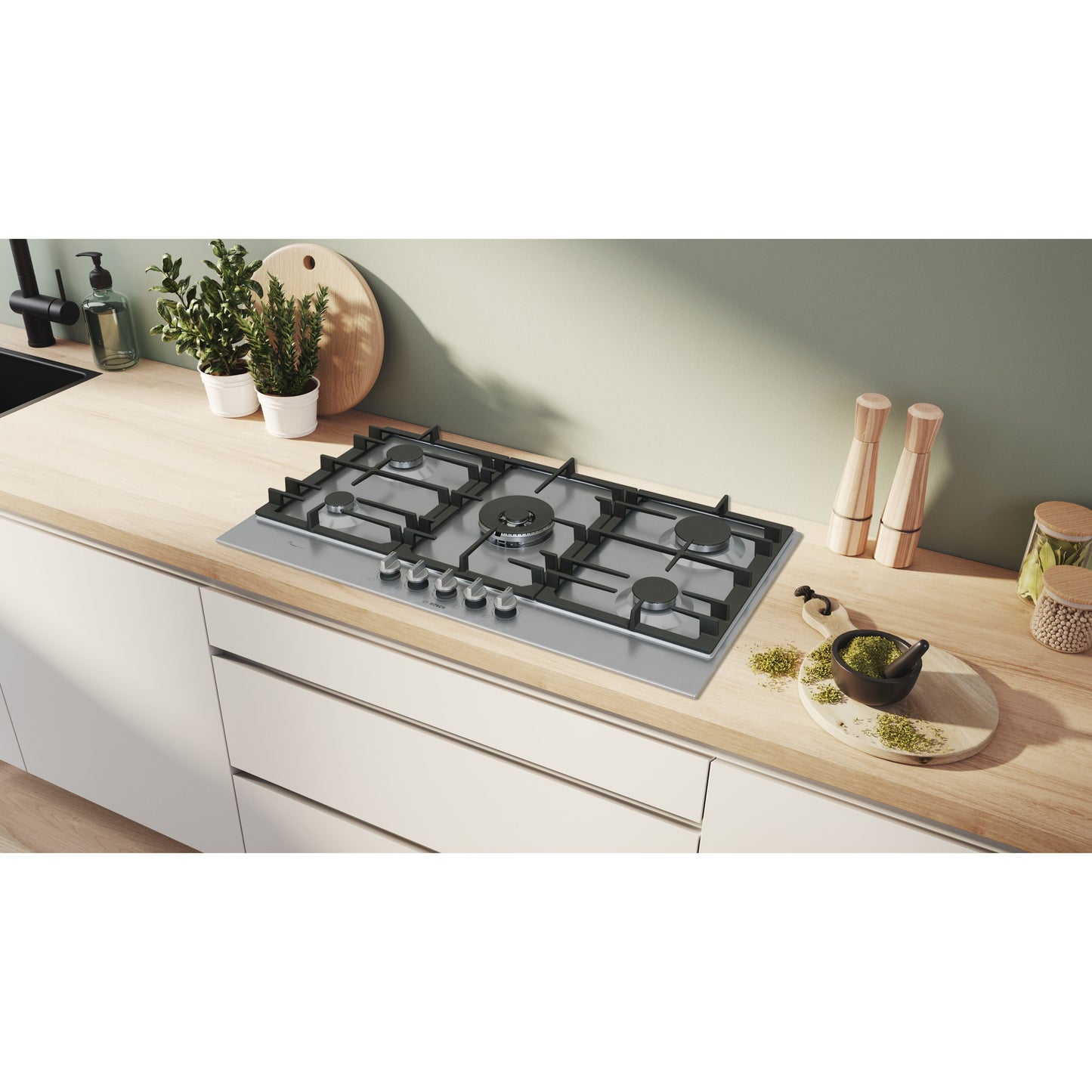 Placa a Gás BOSCH PCR9A5I90 | 5 Queimadores, Inox, 90cm