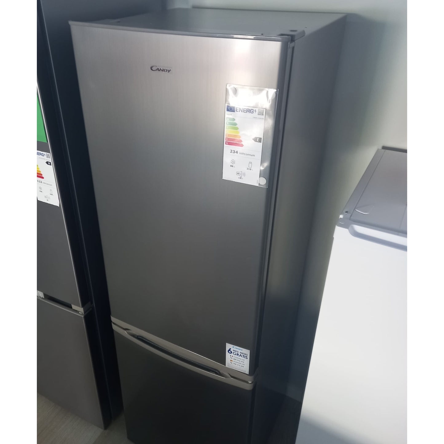 Outlet | Frigorífico Combinado Candy CMDS 6184XN | 315L, Inox, E