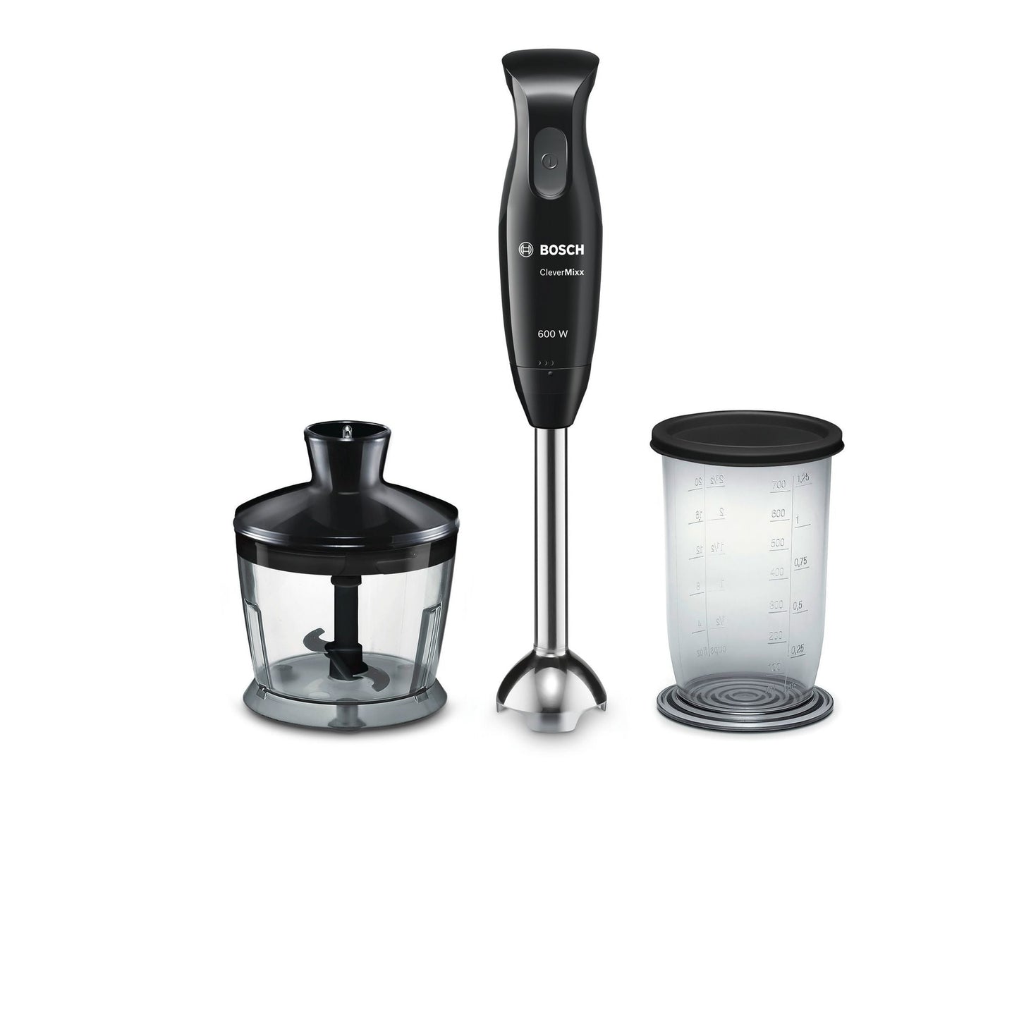 Varinha Bosch MSM2620B | 600W, QuattroBlade, Silenciosa, Leve, Picador e Copo Misturador