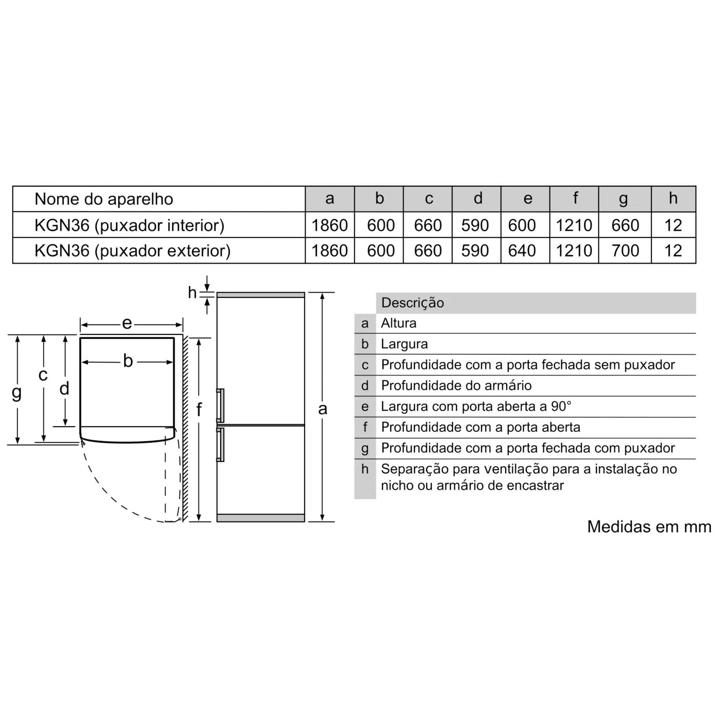 Frigorífico Combinado Balay 3KFE561WI | 302L, No Frost, Classe E