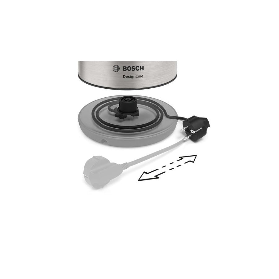 Jarro Elétrico Bosch TWK3P420 | 2400W, Inox, 1.7L, Sem Fios