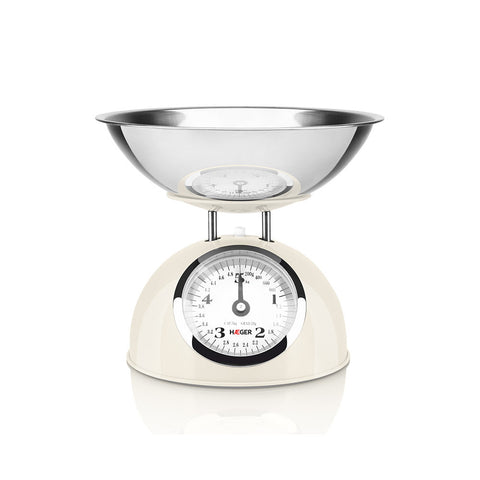 Balança de Cozinha HAEGER Pastel Cream | 5kg, 20g, Aço Inox