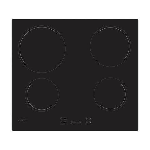 Placa Vitrocerâmica Candy CH64CCB4U2 | 4 Zonas, Touch Control, Preto