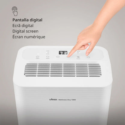 Desumidificador UFESA Wellness Dry 1000 | 10L/dia, 2L, 24h