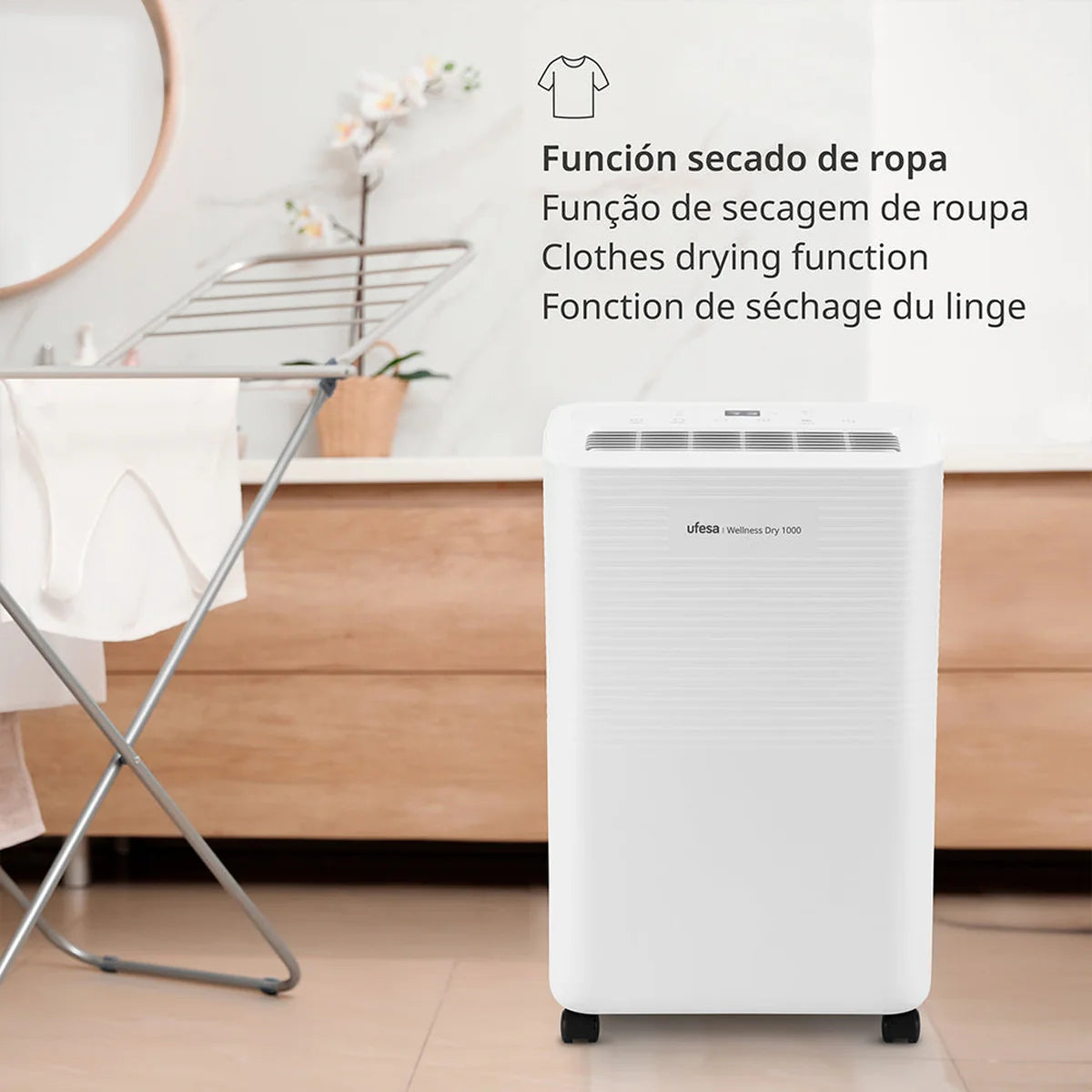 Desumidificador UFESA Wellness Dry 1000 | 10L/dia, 2L, 24h